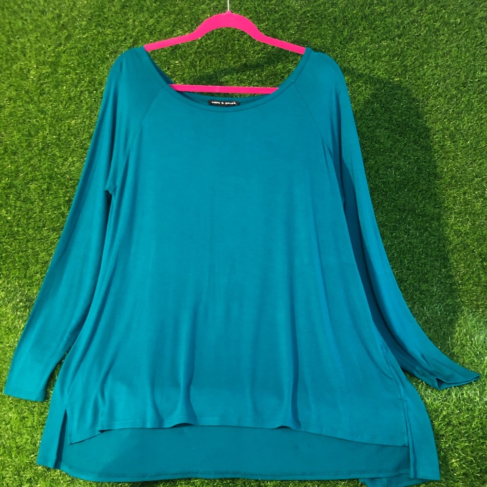 Cable & Gauge- Vivid Jade Blouse